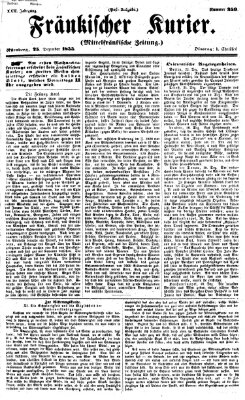 Fränkischer Kurier Dienstag 25. Dezember 1855