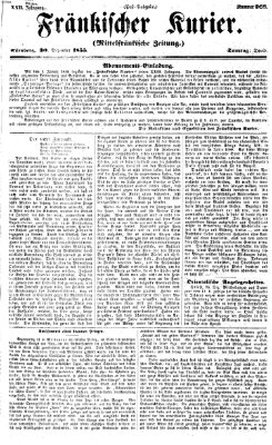 Fränkischer Kurier Sonntag 30. Dezember 1855