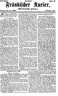 Fränkischer Kurier Mittwoch 27. Februar 1856
