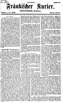Fränkischer Kurier Freitag 4. April 1856