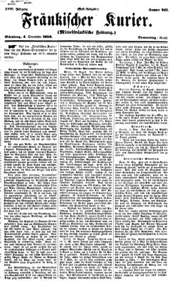 Fränkischer Kurier Donnerstag 4. September 1856