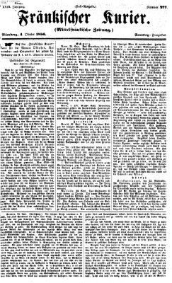 Fränkischer Kurier Samstag 4. Oktober 1856