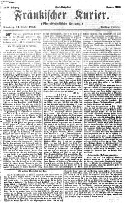 Fränkischer Kurier Freitag 17. Oktober 1856
