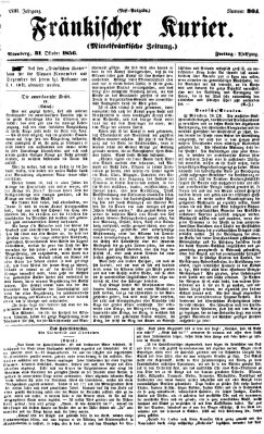 Fränkischer Kurier Freitag 31. Oktober 1856