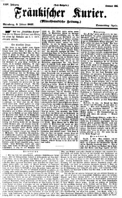 Fränkischer Kurier Donnerstag 5. Februar 1857