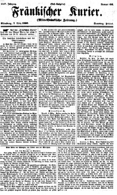 Fränkischer Kurier Samstag 7. März 1857
