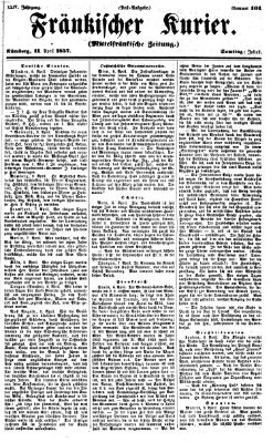Fränkischer Kurier Samstag 11. April 1857