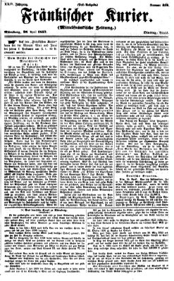 Fränkischer Kurier Dienstag 28. April 1857