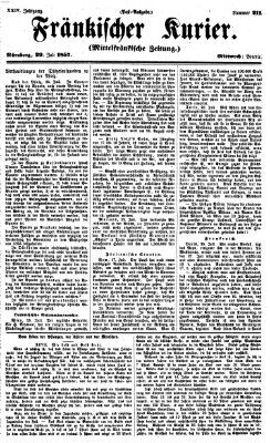 Fränkischer Kurier Mittwoch 29. Juli 1857
