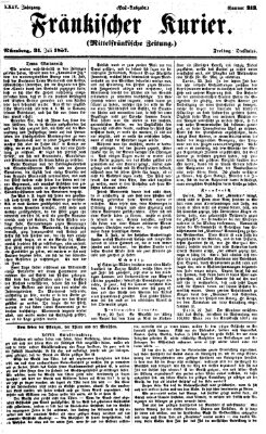 Fränkischer Kurier Freitag 31. Juli 1857