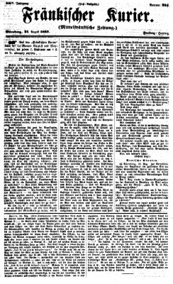 Fränkischer Kurier Freitag 21. August 1857