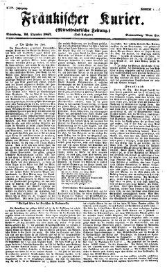 Fränkischer Kurier Donnerstag 24. Dezember 1857