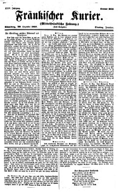 Fränkischer Kurier Dienstag 29. Dezember 1857