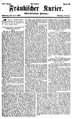 Fränkischer Kurier Samstag 22. Januar 1859