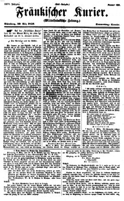 Fränkischer Kurier Donnerstag 10. März 1859