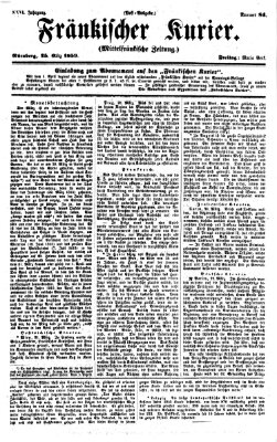 Fränkischer Kurier Freitag 25. März 1859