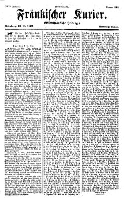 Fränkischer Kurier Samstag 21. Mai 1859