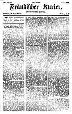 Fränkischer Kurier Dienstag 16. August 1859