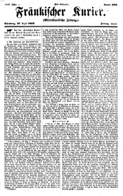Fränkischer Kurier Freitag 19. August 1859