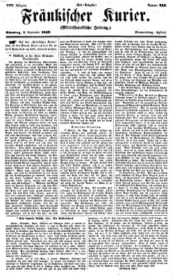Fränkischer Kurier Donnerstag 1. September 1859