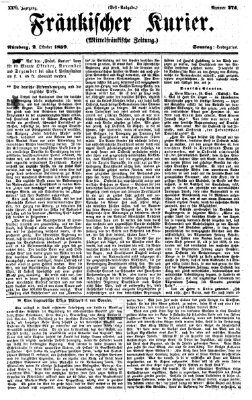 Fränkischer Kurier Sonntag 2. Oktober 1859