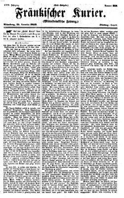 Fränkischer Kurier Dienstag 15. November 1859