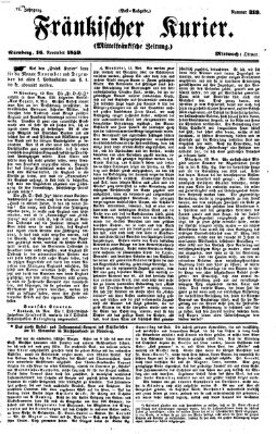 Fränkischer Kurier Mittwoch 16. November 1859