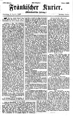 Fränkischer Kurier Freitag 9. Dezember 1859