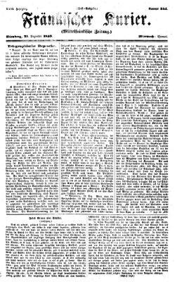 Fränkischer Kurier Mittwoch 21. Dezember 1859