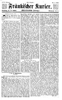 Fränkischer Kurier Mittwoch 25. April 1860