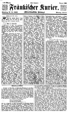 Fränkischer Kurier Montag 21. Mai 1860