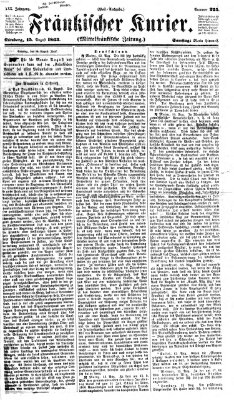 Fränkischer Kurier Samstag 15. August 1863