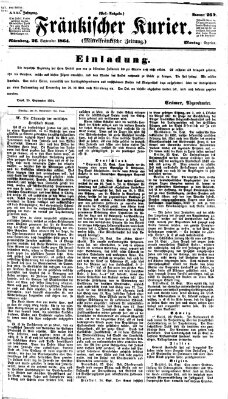 Fränkischer Kurier Montag 26. September 1864