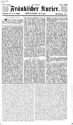 Fränkischer Kurier Donnerstag 27. Oktober 1864
