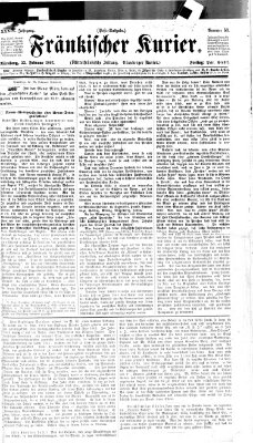 Fränkischer Kurier Freitag 22. Februar 1867