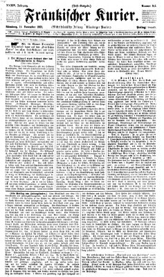 Fränkischer Kurier Freitag 15. November 1867