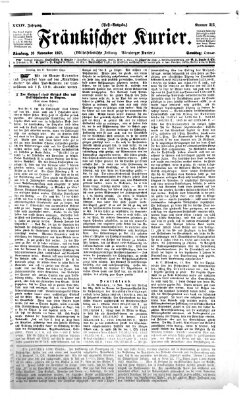 Fränkischer Kurier Samstag 16. November 1867
