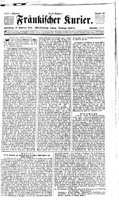 Fränkischer Kurier Dienstag 16. Februar 1869