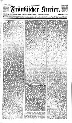 Fränkischer Kurier Sonntag 28. Februar 1869