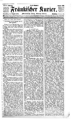 Fränkischer Kurier Sonntag 14. August 1870