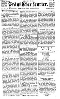 Fränkischer Kurier Samstag 26. November 1870