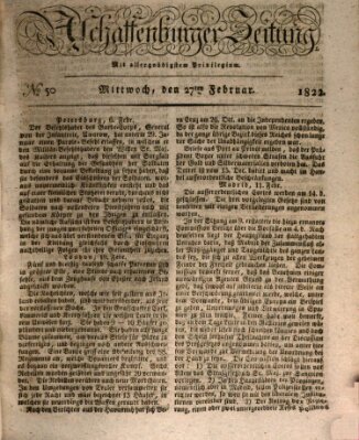 Aschaffenburger Zeitung Mittwoch 27. Februar 1822