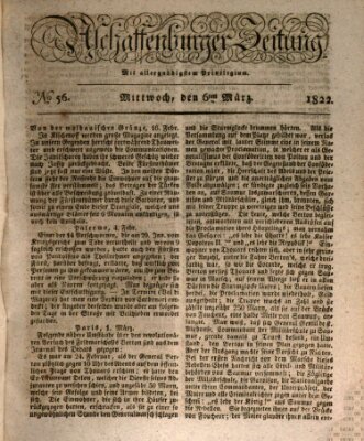 Aschaffenburger Zeitung Mittwoch 6. März 1822