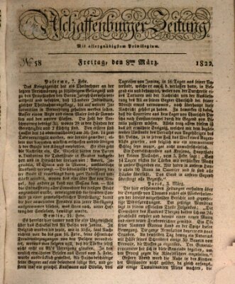 Aschaffenburger Zeitung Freitag 8. März 1822