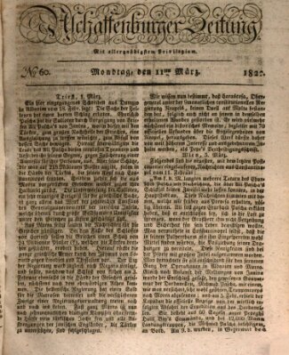 Aschaffenburger Zeitung Montag 11. März 1822