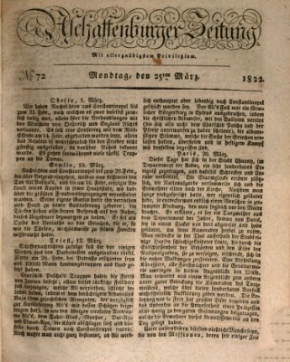 Aschaffenburger Zeitung Montag 25. März 1822