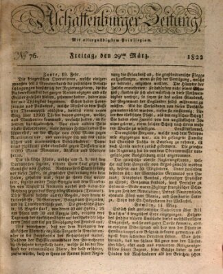 Aschaffenburger Zeitung Freitag 29. März 1822