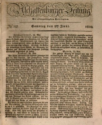 Aschaffenburger Zeitung Samstag 8. Juni 1822