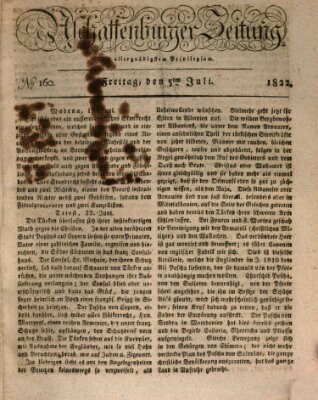 Aschaffenburger Zeitung Freitag 5. Juli 1822