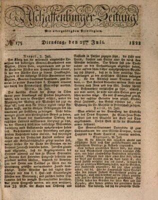 Aschaffenburger Zeitung Dienstag 23. Juli 1822